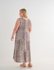 Studio Curve Shirred Bodice Dress, Animal Print product photo View 02 S