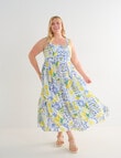 Studio Curve Printed Sundress, Lemon Print product photo
