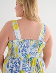 Studio Curve Printed Sundress, Lemon Print product photo View 05 S