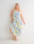 Studio Curve Printed Sundress, Lemon Print product photo View 06 S