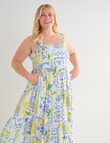 Studio Curve Printed Sundress, Lemon Print product photo View 03 S