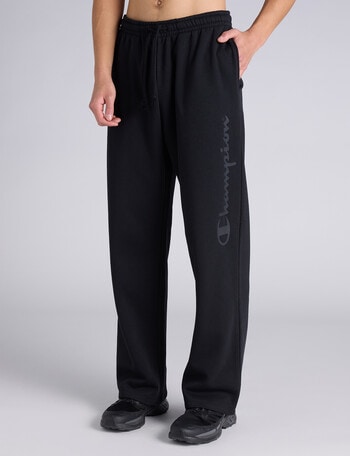 Champion Tonal Script Straight Leg Pants, Black product photo