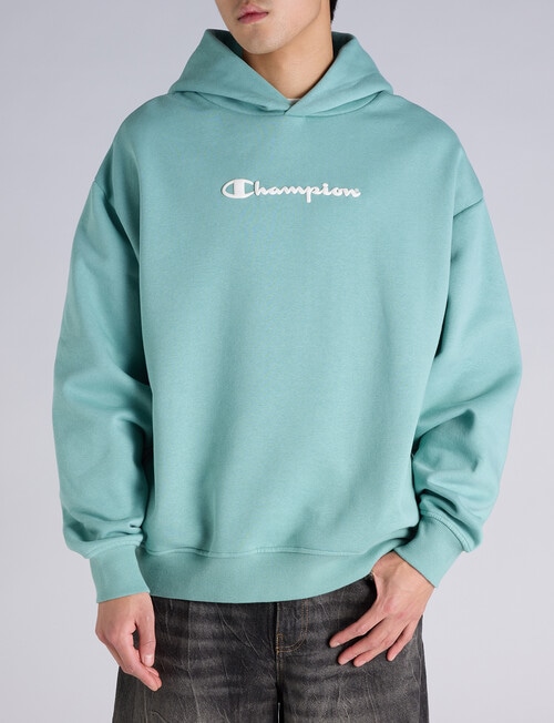 Champion Puff Script Hoodie, Beach Bungalow product photo