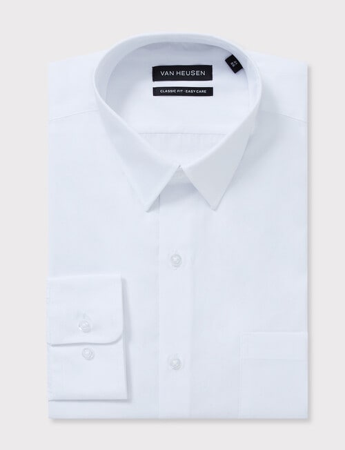 Van Heusen Classic Long Sleeve Poplin Shirt, White product photo View 04 L