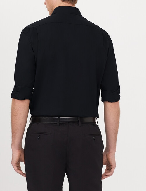 Van Heusen Classic Long Sleeve Poplin Shirt, Black product photo View 02 L