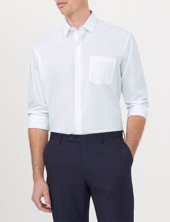 Van Heusen Tailored Long Sleeve Poplin Shirt, White product photo
