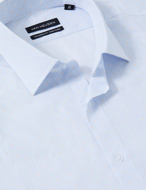 Van Heusen Tailored Long Sleeve Dash Print Shirt, Sky product photo View 03 L