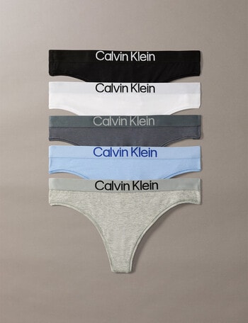 Calvin Klein Cotton Sth Thong Brief, 5-Pack, Black Multi product photo