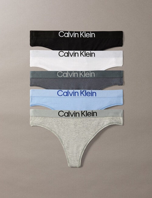 Calvin Klein Cotton Sth Thong Brief, 5-Pack, Black Multi product photo