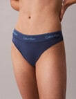 Calvin Klein Icon Cotton Modal Thong, Dark Denim product photo View 02 S