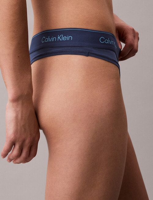 Calvin Klein Icon Cotton Modal Thong, Dark Denim product photo View 03 L