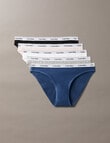 Calvin Klein Icon Logo Bikini Brief, 5-Pack, Black, White, Grey, Dark Denim product photo