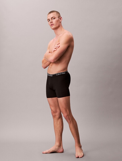 Calvin Klein Stretch Micro Boxer Brief, 3-Pack, Black product photo View 05 L