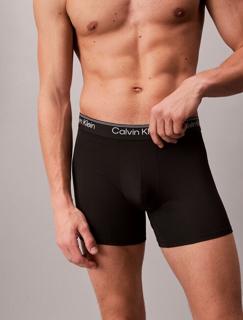 Calvin Klein Stretch Micro Boxer Brief, 3-Pack, Black product photo View 03 L