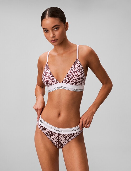 Calvin Klein Icon Cotton Modal Lightly Lined Triangle Bra, Bijou Modern Emblem product photo