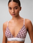Calvin Klein Icon Cotton Modal Lightly Lined Triangle Bra, Bijou Modern Emblem product photo View 02 S