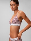 Calvin Klein Icon Cotton Modal Lightly Lined Triangle Bra, Bijou Modern Emblem product photo View 03 S