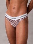 Calvin Klein Icon Cotton Modal Thong Brief, Bijou Modern Emblem & Lilac product photo View 02 S