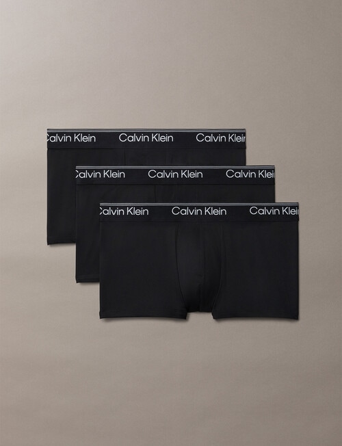 Calvin Klein Micro Stretch Low Rise Trunk, 3-Pack, Black product photo