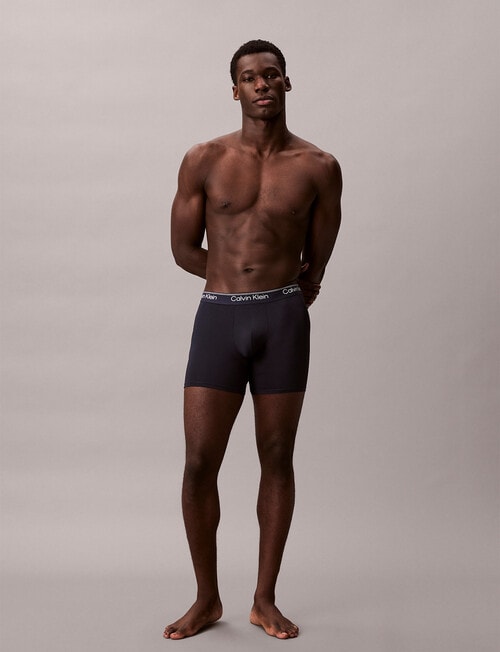 Calvin Klein Micro Stretch Boxer Brief, 3-Pack, Sleet, Teal Marine & Shoreline product photo View 04 L