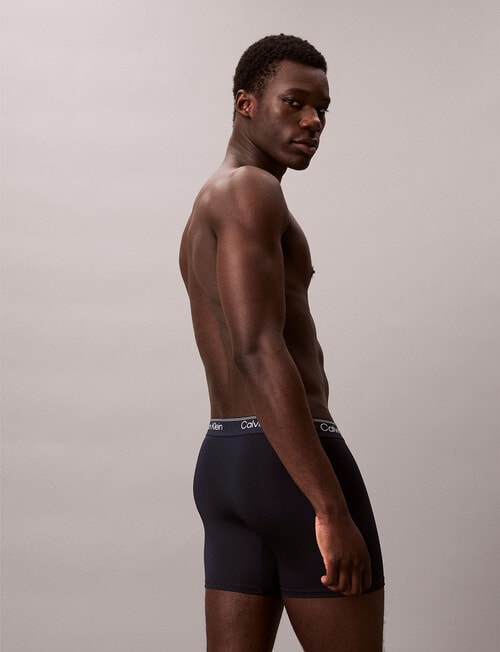 Calvin Klein Micro Stretch Boxer Brief, 3-Pack, Sleet, Teal Marine & Shoreline product photo View 05 L