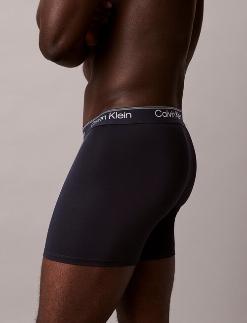 Calvin Klein Micro Stretch Boxer Brief, 3-Pack, Sleet, Teal Marine & Shoreline product photo View 06 L