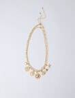Whistle Accessories Ginko Charm Necklace, Gold Tone product photo