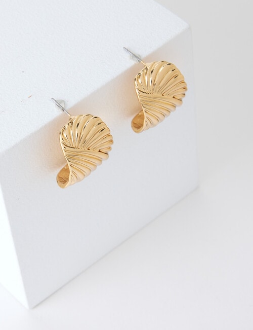 Whistle Accessories Geo Shape Earring, Gold Tone product photo View 02 L