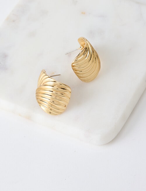 Whistle Accessories Geo Shape Earring, Gold Tone product photo View 03 L