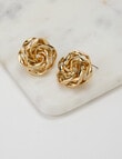 Whistle Accessories Rose Shape Earring, Gold Tone product photo View 02 S
