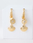Whistle Accessories Ginko Charm Earring, Gold Tone product photo