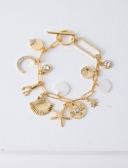 Whistle Accessories Ginko Charm Bracelet, Gold Tone product photo View 02 L