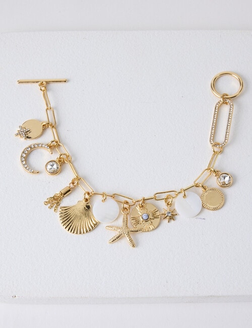 Whistle Accessories Seaside Charm Bracelet, Gold Tone product photo