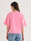 Whistle Drop Shoulder Detail Tee, Candy product photo View 02 S