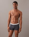 Calvin Klein Engineered Trunk, 3-Pack, Turbulence, Shoreline & Silver Foil product photo View 04 S