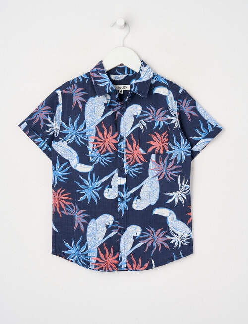 Mac & Ellie Bird Tropic Short Sleeve Shirt, Navy product photo