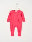 Teeny Weeny Sleep Rib Sleepsuit, Pink product photo