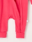 Teeny Weeny Sleep Rib Sleepsuit, Pink product photo View 02 S