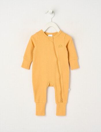 Teeny Weeny Sleep Rib Sleepsuit, Orange product photo