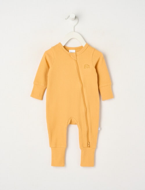 Teeny Weeny Sleep Rib Sleepsuit, Orange product photo