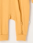 Teeny Weeny Sleep Rib Sleepsuit, Orange product photo View 02 S