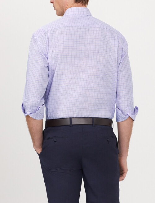 Van Heusen Classic Long Sleeve Check Shirt, Purple product photo View 02 L