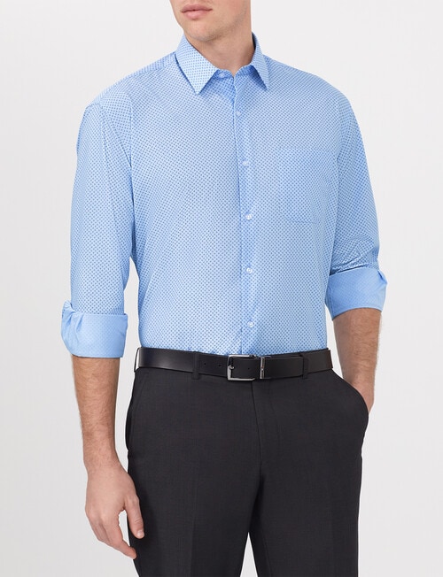 Van Heusen Classic Long Sleeve Tear Print Shirt, Blue product photo