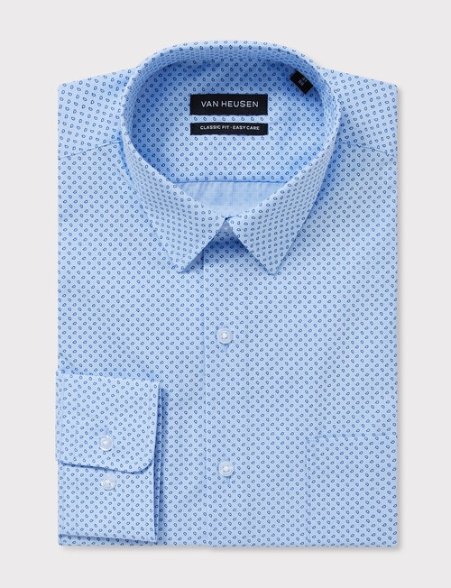 Van Heusen Classic Long Sleeve Tear Print Shirt, Blue product photo View 04 L