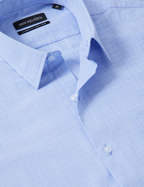 Van Heusen Classic Long Sleeve Check Shirt, Blue product photo View 03 L