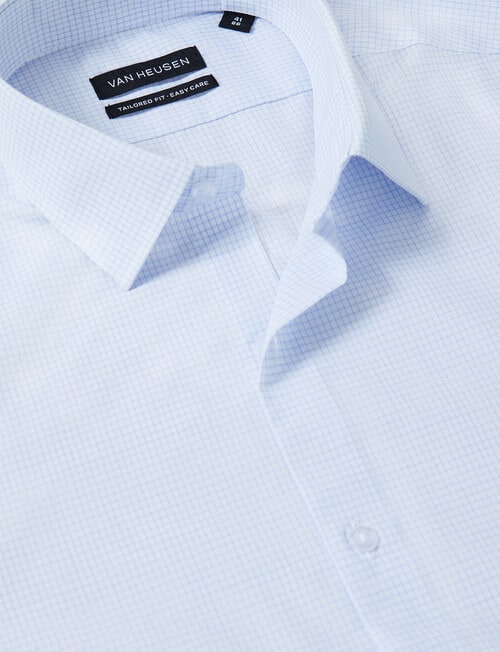 Van Heusen Tailored Long Sleeve Check Shirt, Blue product photo View 03 L