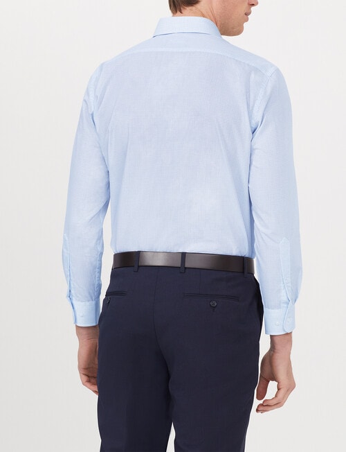 Van Heusen Tailored Long Sleeve Check Shirt, Blue product photo View 02 L