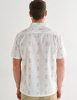 Gasoline Venice Ditsy Slub Short Sleeve Shirt, Beige product photo View 02 S