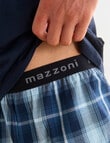 Mazzoni Short Sleeve Tee & Check Short PJ Set, Navy, Blue & Grey product photo View 04 S