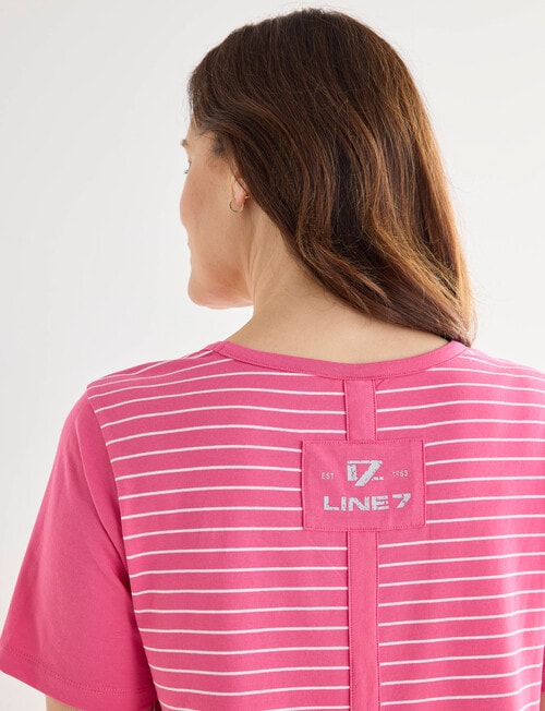 Line 7 Coaster Panelled Tee, Pink product photo View 06 L